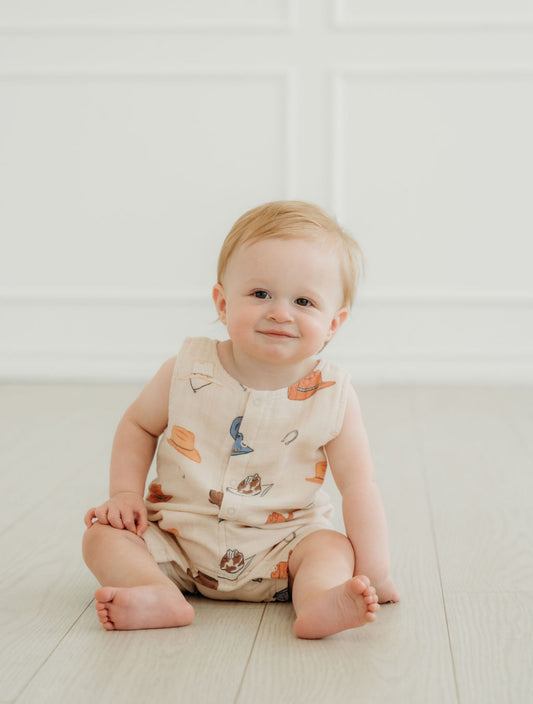 Western Muslin Shortie Romper